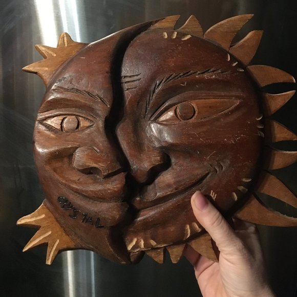 Crystal Lee Other - 🌴Signed! Carved Wood Decoration $40 or $35 w/offer